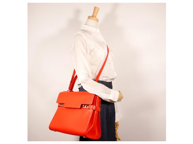 Borsa 2way Delvaux Tempête GM in pelle di vitello Rosso - vista 18