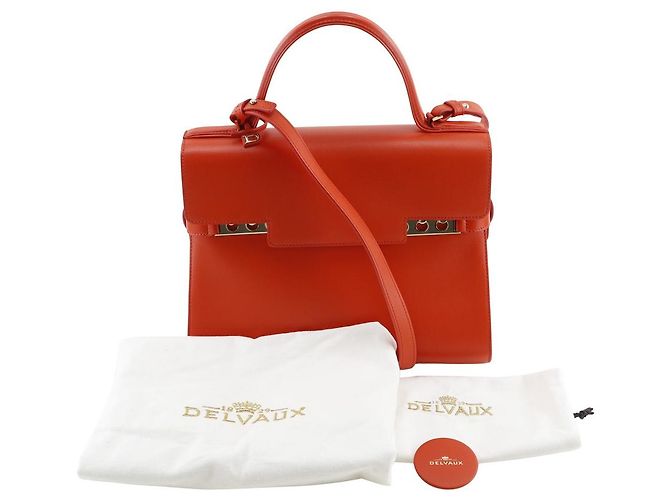 Borsa 2way Delvaux Tempête GM in pelle di vitello Rosso - vista 19