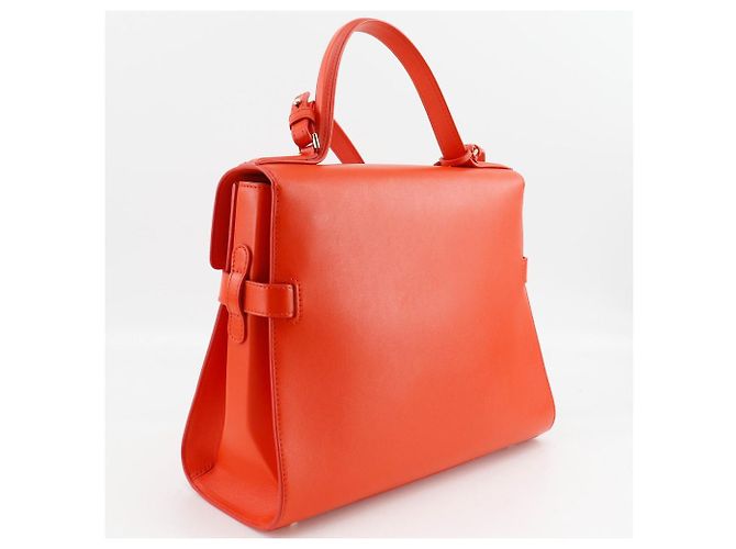 Borsa 2way Delvaux Tempête GM in pelle di vitello Rosso - vista 3
