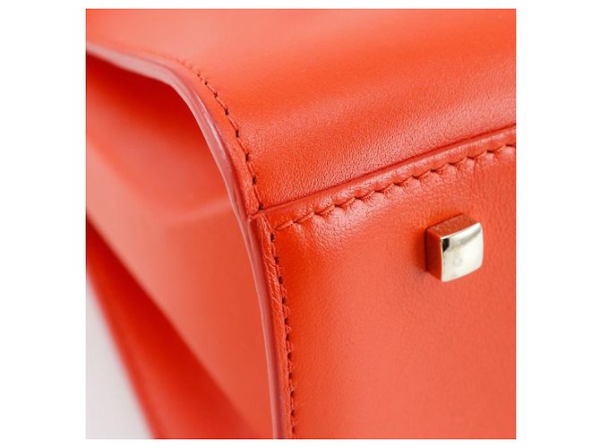 Borsa 2way Delvaux Tempête GM in pelle di vitello Rosso - vista 4
