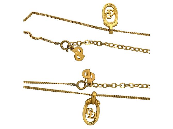 Conjunto de Collar y Pendientes Christian Dior Dorado - vista 3