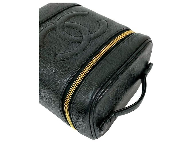 Borsa Chanel in pelle Caviar Nero - vista 5