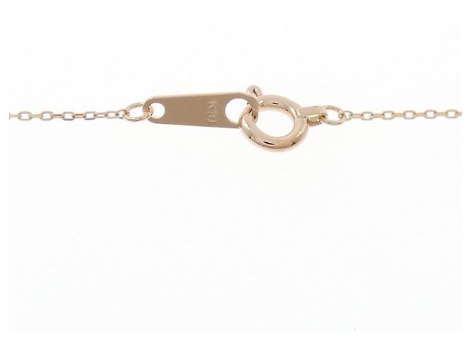 Autre Marque Collana in oro rosa K10 4C con acquamarina e diamante - vista 5