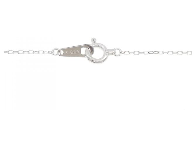 Autre Marque Collana in oro bianco K10 e acquamarina Argento - vista 5