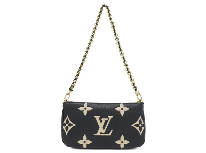 Multi Pochette Borsa a tracolla Louis Vuitton Bicolor Monogram Empreinte Nero Beige - vista 2