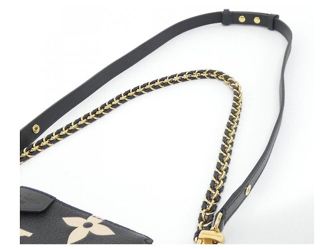Multi Pochette Borsa a tracolla Louis Vuitton Bicolor Monogram Empreinte Nero Beige - vista 5