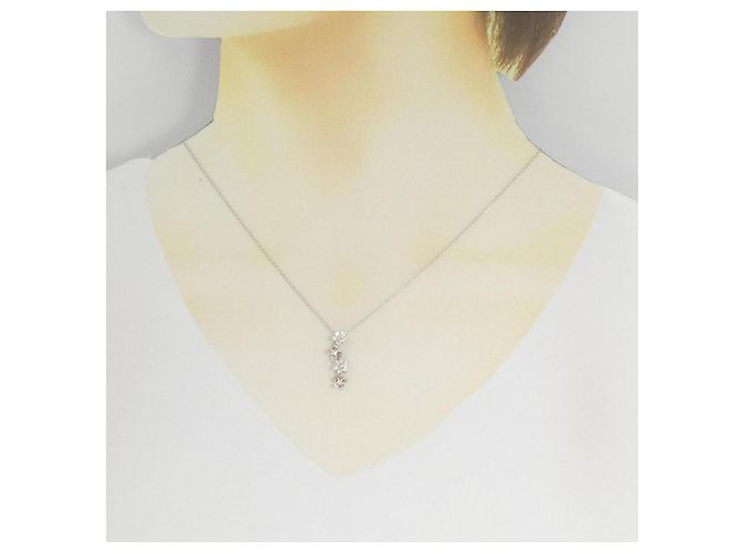 Autre Marque Collana con diamanti Ponte Vecchio Au750 Argento - vista 6