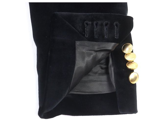 Autre Marque Chaqueta de terciopelo de doble botonadura PT TORINO Negro - vista 6