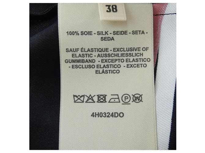 Hermès Falda de seda LETTRES EQUESTRES Hermes 38 Negro Rosa - vista 3