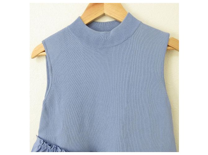 Autre Marque Top sin mangas de punto Diagram Grace Continental Azul - vista 3