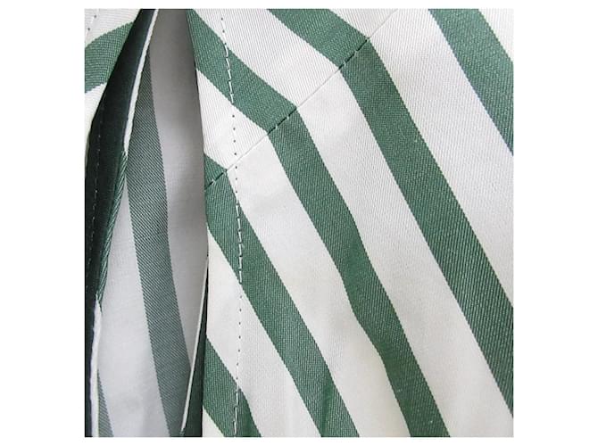 Autre Marque Camicetta a righe in seta e cotone Drawer Bianco Verde - vista 10