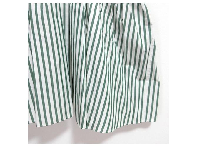 Autre Marque Camicetta a righe in seta e cotone Drawer Bianco Verde - vista 7