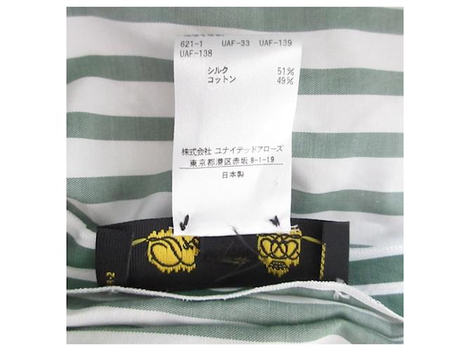 Autre Marque Camicetta a righe in seta e cotone Drawer Bianco Verde - vista 9