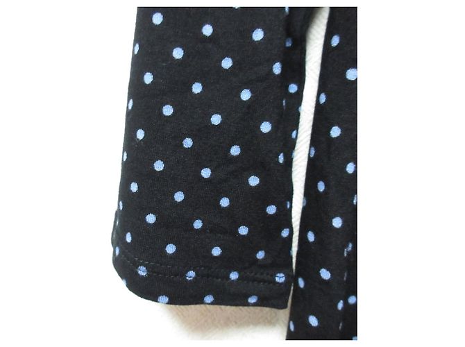 Autre Marque Ärmelloses Langarmkleid aus Stretch-Jersey mit Punktmuster agnes b. Schwarz - Ansicht 5