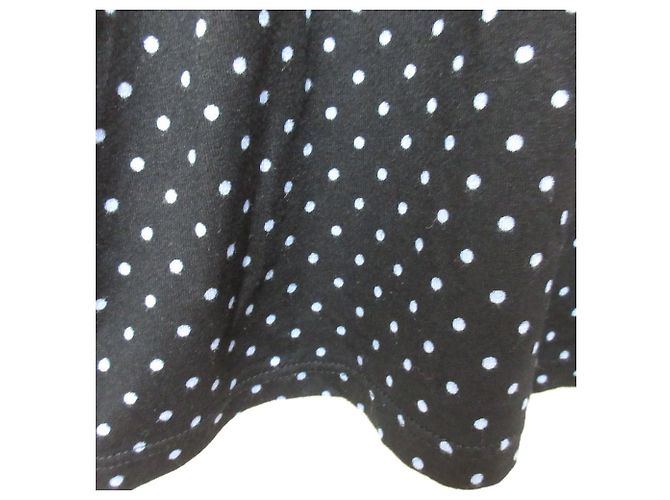Autre Marque Ärmelloses Langarmkleid aus Stretch-Jersey mit Punktmuster agnes b. Schwarz - Ansicht 6
