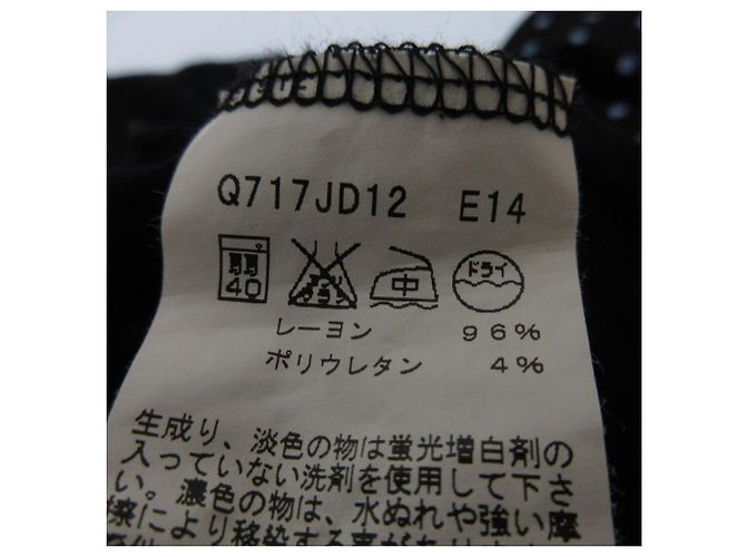 Autre Marque Ärmelloses Langarmkleid aus Stretch-Jersey mit Punktmuster agnes b. Schwarz - Ansicht 8