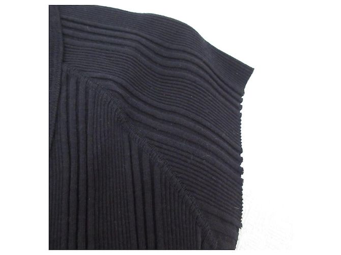 Autre Marque uncrave Kurzarm Oberteil aus Rippstrick Schwarz - Ansicht 4
