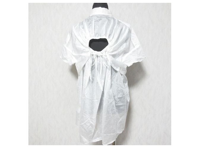 Autre Marque Camicia in chiffon trasparente Diagram Bianco - vista 2
