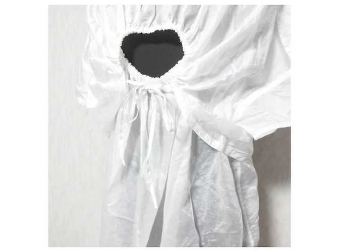 Autre Marque Camicia in chiffon trasparente Diagram Bianco - vista 5