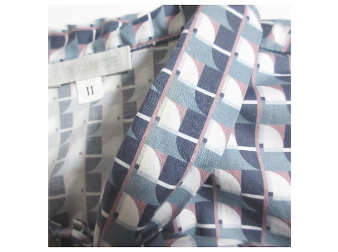 Autre Marque Blusa con lazo de algodón con estampado geométrico NARACAMICIE Azul Azul marino - vista 6
