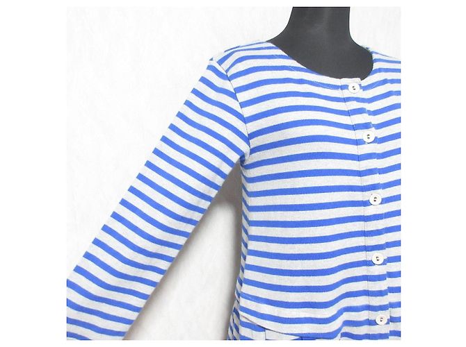Autre Marque Vestido de algodón a rayas LOISIR Azul Azul claro - vista 4