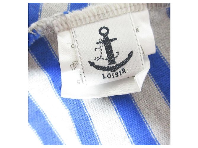 Autre Marque Vestido de algodón a rayas LOISIR Azul Azul claro - vista 5