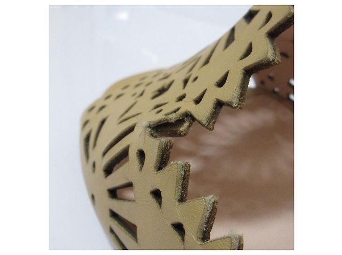 Kate Spade Leder-Sandalen mit Cutwork Beige - Ansicht 12