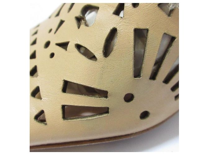 Kate Spade Leder-Sandalen mit Cutwork Beige - Ansicht 20