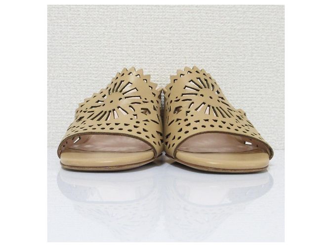 Kate Spade Leder-Sandalen mit Cutwork Beige - Ansicht 3