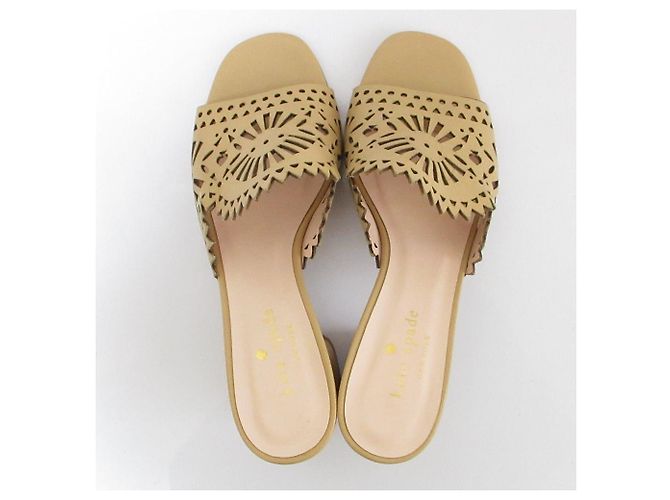 Kate Spade Leder-Sandalen mit Cutwork Beige - Ansicht 4