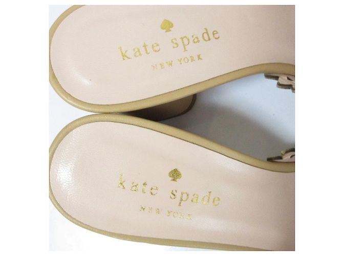 Kate Spade Leder-Sandalen mit Cutwork Beige - Ansicht 5