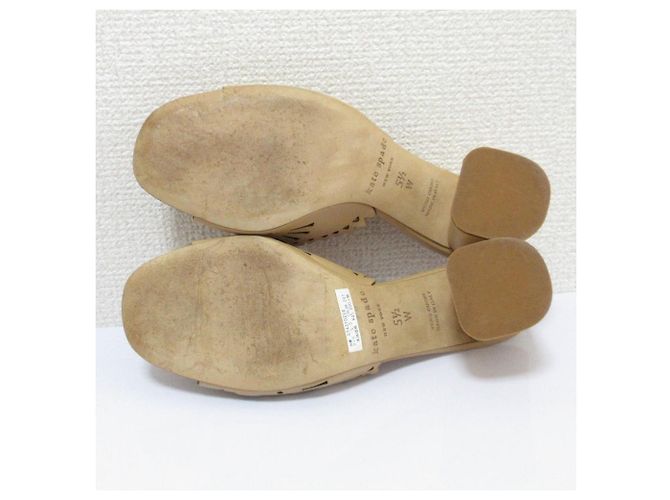 Kate Spade Leder-Sandalen mit Cutwork Beige - Ansicht 7