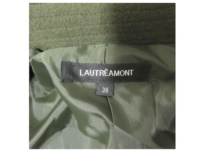 Autre Marque Abrigo de lana de oveja Lautreamont England Verde Caqui - vista 3