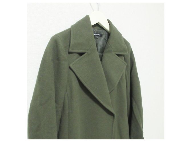 Autre Marque Abrigo de lana de oveja Lautreamont England Verde Caqui - vista 4