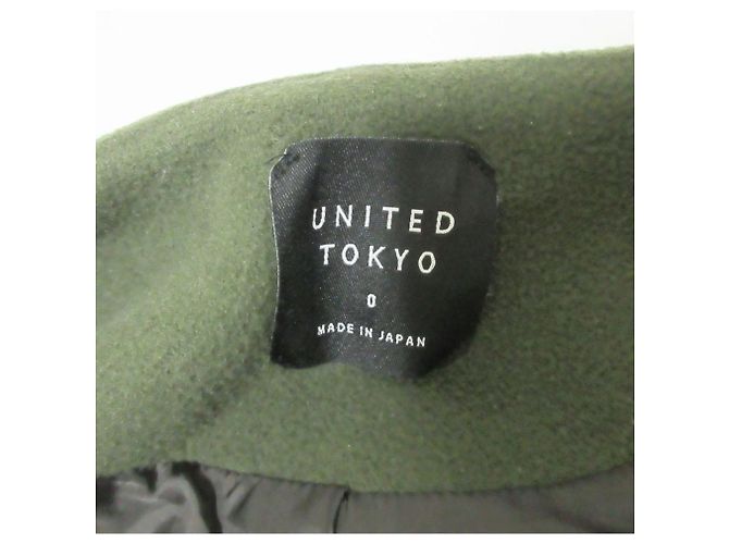Autre Marque Abrigo largo sin cuello a cuadros UNITED TOKYO Back Castaño - vista 3