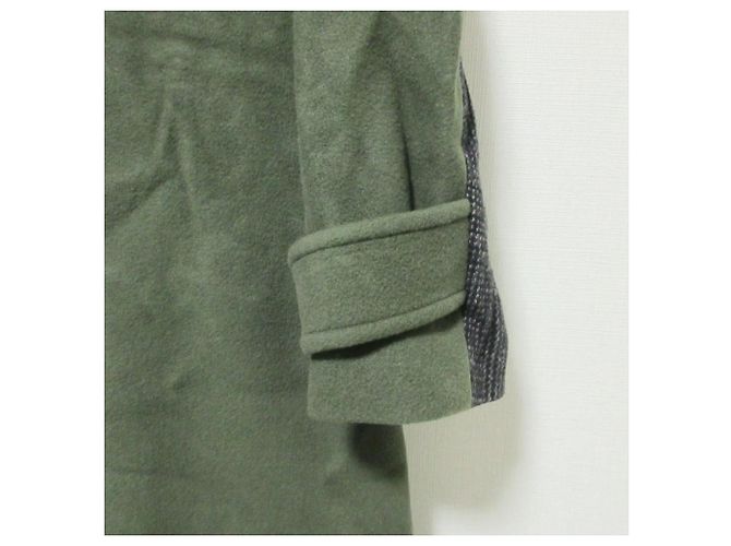 Autre Marque Abrigo largo sin cuello a cuadros UNITED TOKYO Back Castaño - vista 5