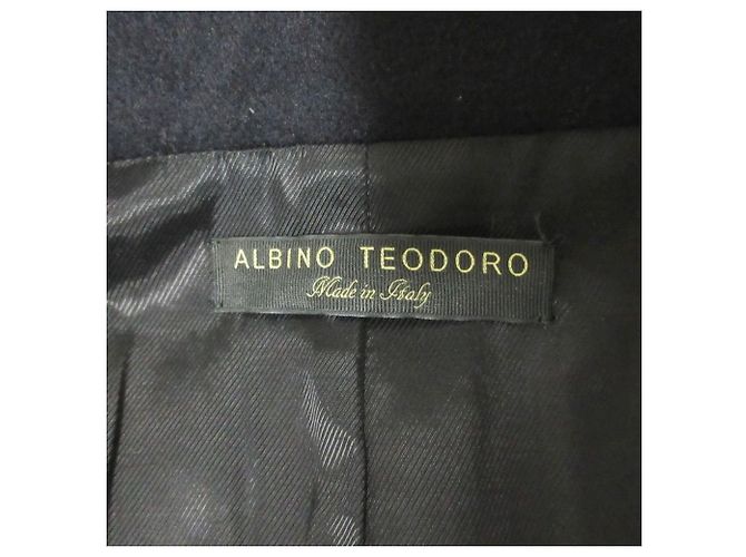 Autre Marque ALBINO TEODORO Abrigo Largo Doble de mezcla de mohair Negro - vista 3