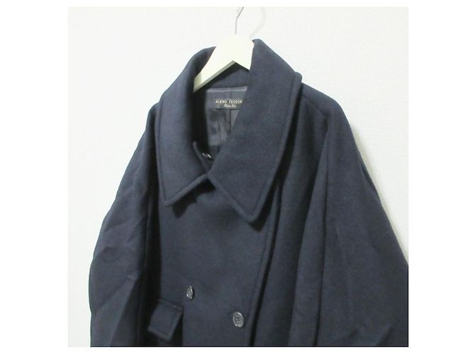 Autre Marque ALBINO TEODORO Abrigo Largo Doble de mezcla de mohair Negro - vista 4