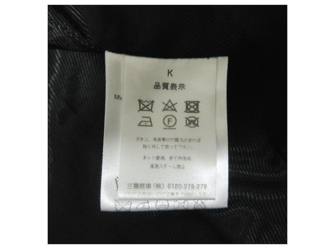 Autre Marque ALBINO TEODORO Abrigo Largo Doble de mezcla de mohair Negro - vista 6