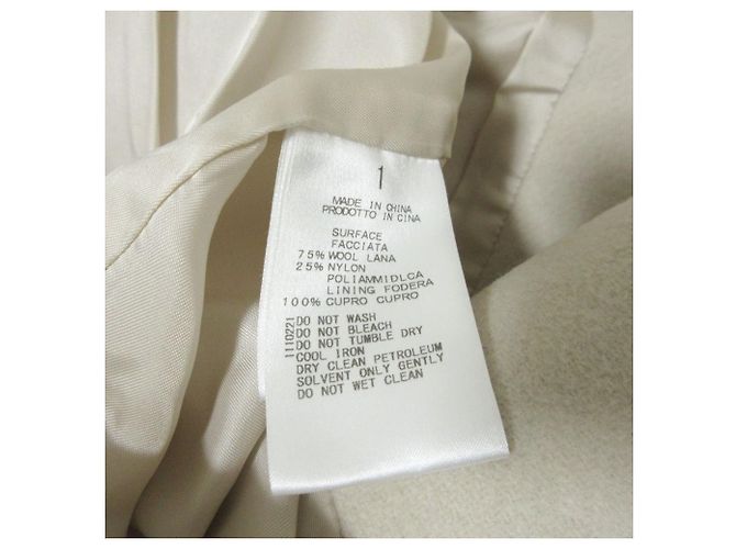 Autre Marque Impresionante abrigo Lure sin cuello con cinturón largo Beige - vista 6