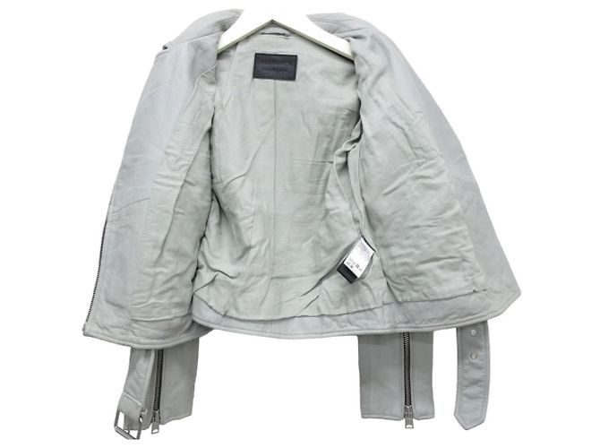 Autre Marque Chaqueta Biker de Cuero Balfern de All Saints Castaño - vista 3