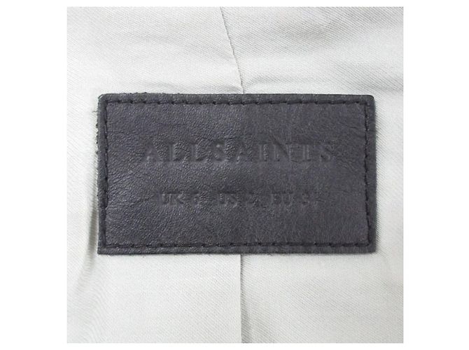 Autre Marque Chaqueta Biker de Cuero Balfern de All Saints Castaño - vista 4