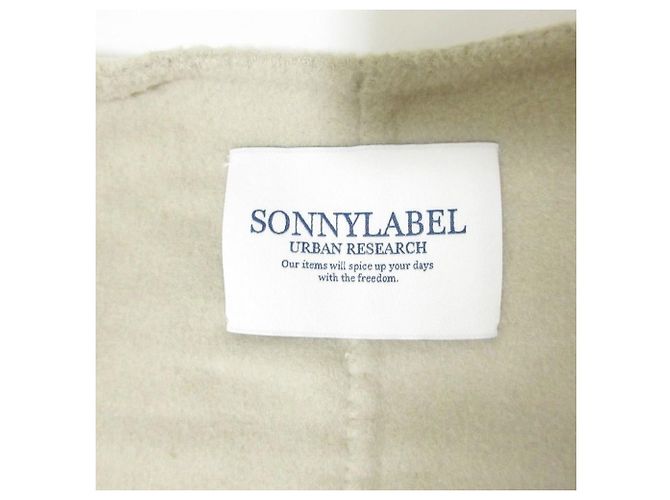 Autre Marque Abrigo de doble capa sin cuello Long Sonny Label de URBAN RESEARCH Beige - vista 3