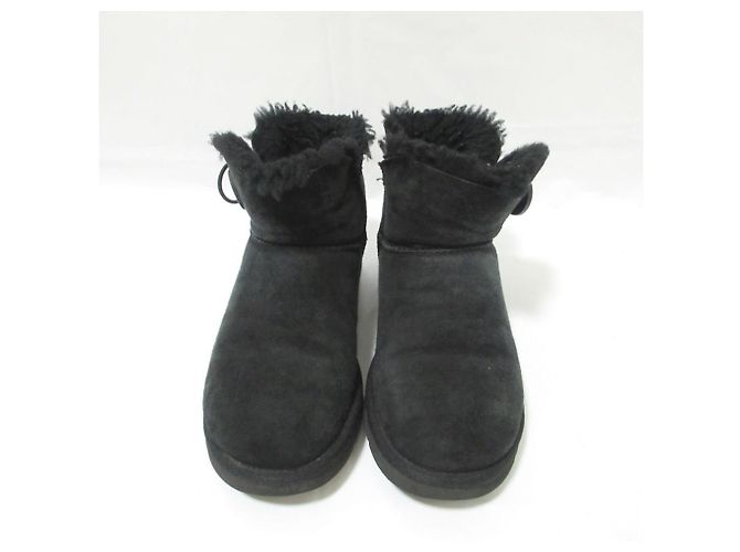Autre Marque Botas de piel de oveja UGG MINI BAILEY BUTTON Negro - vista 5