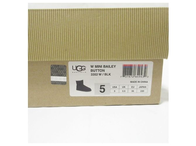 Autre Marque Botas de piel de oveja UGG MINI BAILEY BUTTON Negro - vista 8