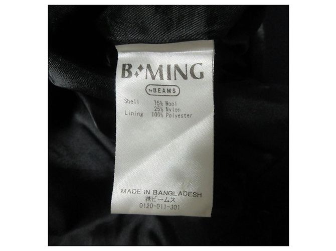 Autre Marque Langer Chester Mantel aus italienischem Stoff B:MING by BEAMS Bellandi Blau Marineblau - Ansicht 6