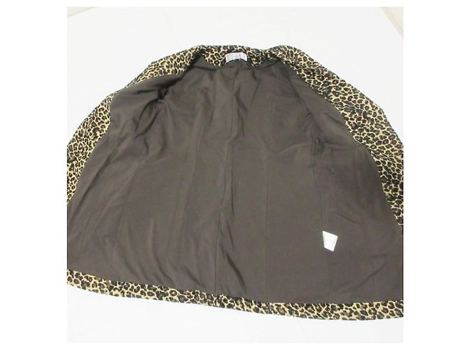 Autre Marque VICKY Chaqueta sin cuello con cuello en V en jacquard de leopardo Beige - vista 5