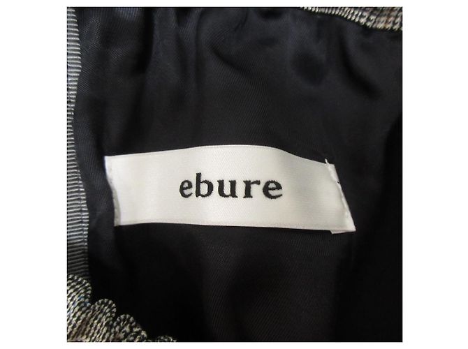 Autre Marque Falda larga de lana y rayón con estampado Glen Check ebure Castaño - vista 8