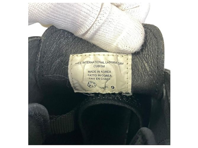 Visvim Chukka Boots Leather Boots Black White - view 11