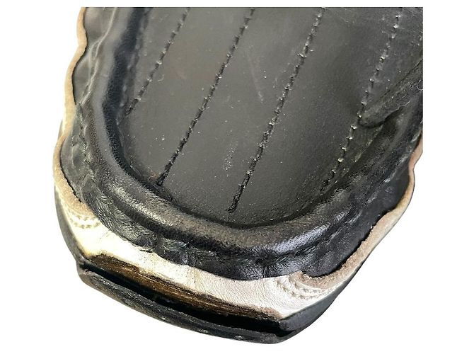 Visvim Chukka Boots Leather Boots Black White - view 12